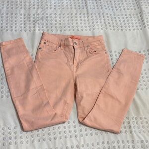 7 For All Mankind Coral Skinny Jeans